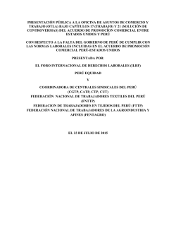presentación pública a la oficina de asuntos de comercio y trabajo