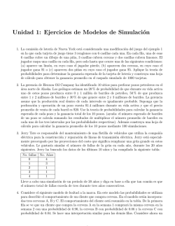 Unidad 1: Ejercicios de Modelos de Simulación