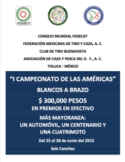 consejo mundial fedecat federación mexicana de tiro y caza, ac club