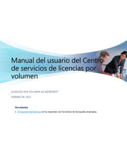 Manual del usuario del Centro de servicios de