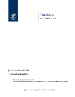 Control Automático - Escuela de Ingeniería Electrónica