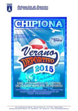 Verano deportivo 2015 - Ayuntamiento de Chipiona