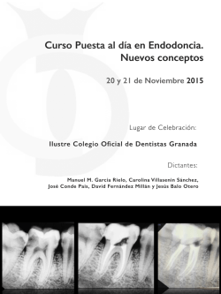 Curso Endo Jose Conde - Ilustre Colegio Oficial de Dentistas de