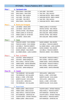 calendario panera padelera 2015