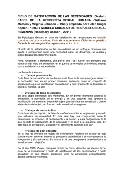 CICLO DE SATISFACCI&Oacute;N DE LAS NECESIDADES (Gestalt), FASES DE LA