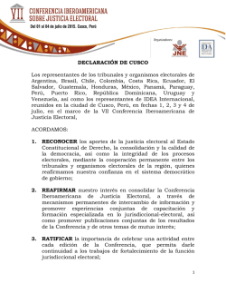 la Declaración de Cusco