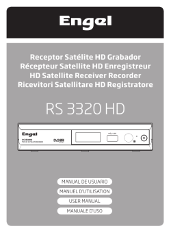 Engel RS3320HD Manual - Recambios, accesorios y repuestos