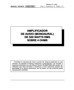 AMPLIFICADOR DE AUDIO (MONO UDIO (MONO