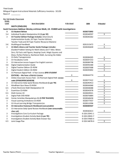 MATH (ENGLISH) Scott Foresman-Addison Wesley enVision Math