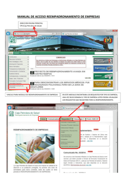 Manual de llenado - Reempadronamiento CPS