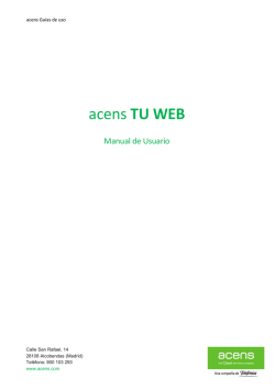 acens TU WEB - ayuda acens