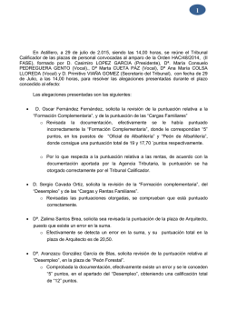 En Astillero, a 29 de julio de 2.015, siendo las 14,00 horas, se reúne