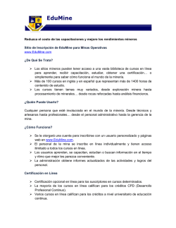 Sitio para Minas Operativas