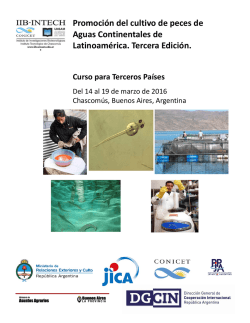 Promoci&oacute;n del cultivo de peces de Aguas Continentales de
