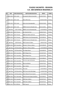PLAZAS VACANTES - REASIGNACION DOCE U.E.