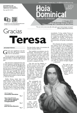 Gracias Teresa - Diócesis de Albacete