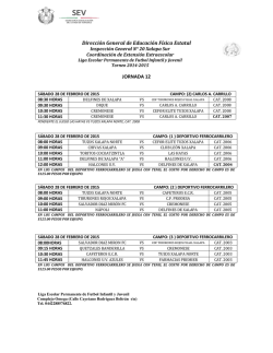 Dirección General de Educación Física Estatal JORNADA 12