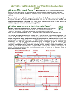 ¿Cuáles son las características de Excel?: