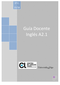Guía Docente Inglés A2.1 - Centro de Linguas