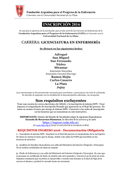 inscripci&oacute;n 2016 - FAPE &ndash; Fundaci&oacute;n Argentina para el Progreso de