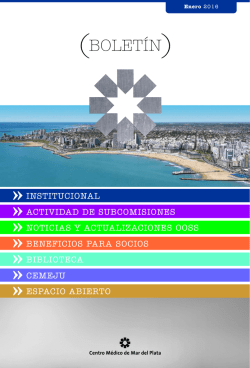 boletín institucional - Centro Médico de Mar del Plata