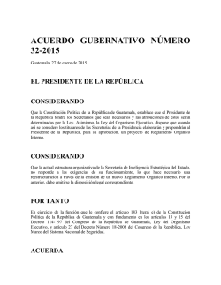 Acuerdo Gubernativo No. 32-2015