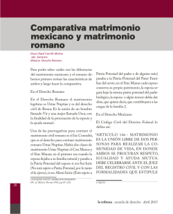 Comparativa matrimonio mexicano y matrimonio romano