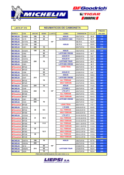 LISTA PRECIOS reventa. camioneta MARZO 2015 para