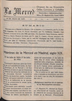Mártires de la Merced en Madrid, siglo XIX