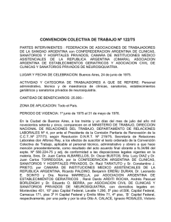CONVENCION COLECTIVA DE TRABAJO Nº 122/75