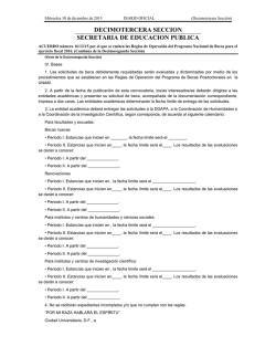 Decimotercera Sección - Becas Media Superior