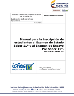 Manual para la inscripción de estudiantes al Examen de