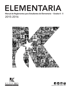 Manual de Reglamentos para Estudiantes de Elementaria ~ Grados