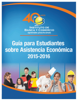 Guía para Estudiantes sobre Asistencia Económica 2015-2016