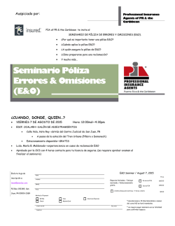 Seminario Póliza Errores & Omisiones (E&O)