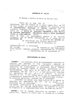 SENTENCIA N° 156/06 En Málaga a treinta de