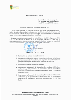 Orden del día - Ayuntamiento de Fuencaliente