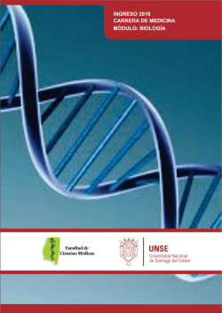 Clasificación de los seres vivos - Universidad Nacional de Santiago