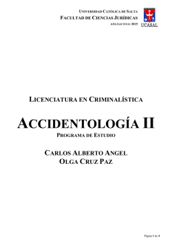 ACCIDENTOLOGÍA II - Universidad Católica de Salta