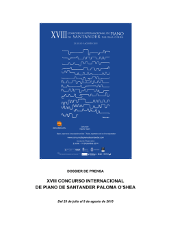 dossier de prensa - Concurso Internacional de Piano de Santander