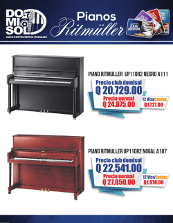 Tarifario Pianos