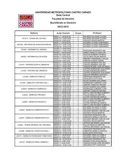 oferta academica - Universidad Castro Carazo