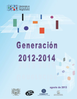4a. Generación - Doctorado en Estudios Regionales