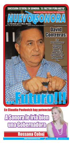 A Sonora le iría bien una Gobernadora