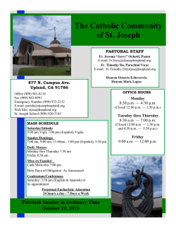 October 18, 2015 - St. Joseph Catholic Church