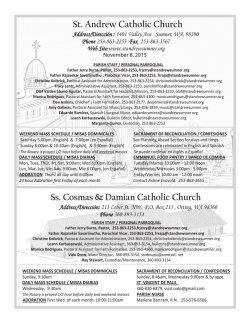 November 8, 2015 - St. Andrew Catholic Church