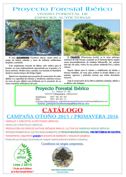 CATÁLOGO - Proyecto Forestal Ibérico