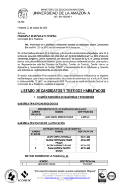 LISTADO DE CANDIDATOS Y TESTIGOS HABILITADOS
