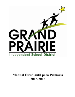 Manual Estudiantil para Primaria 2015-2016