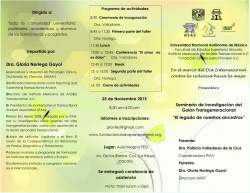 Seminario de Investigación del Guión Transgeneracional “El